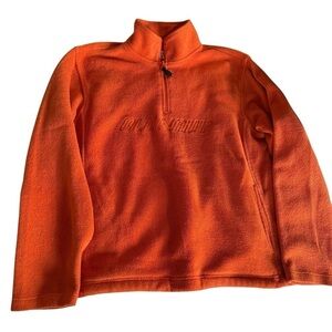 Old Navy Men's Bright Orange Zip-Up Sweater